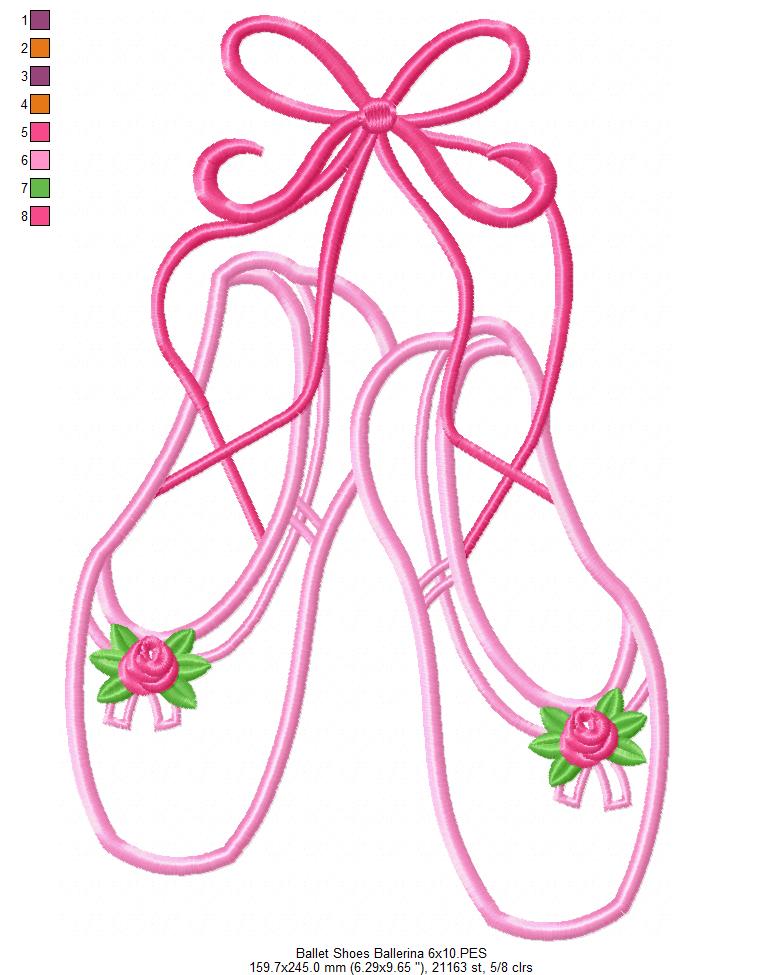 Ballerina Shoes - Applique