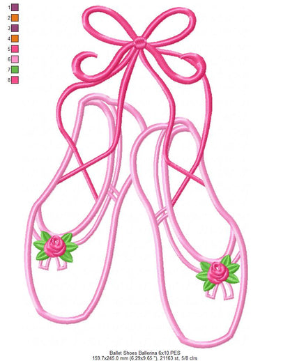 Ballerina Shoes - Applique