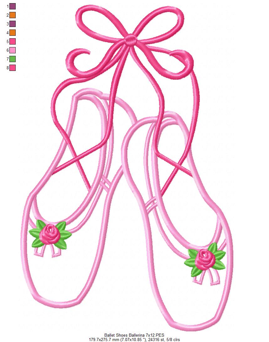Ballerina Shoes - Applique