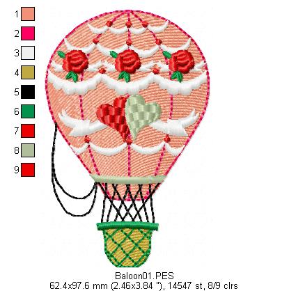 Balloon - Machine Embroidery Design