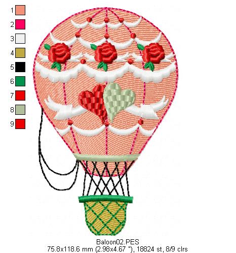 Balloon - Machine Embroidery Design