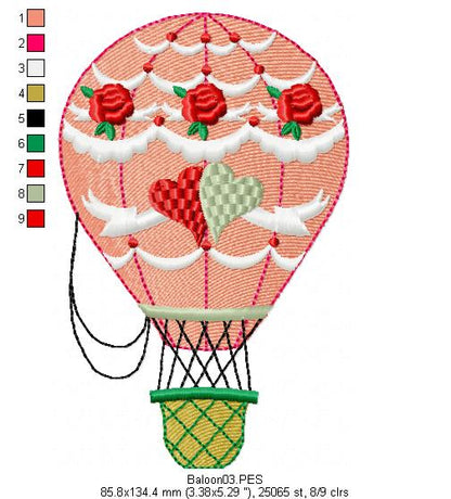 Balloon - Machine Embroidery Design