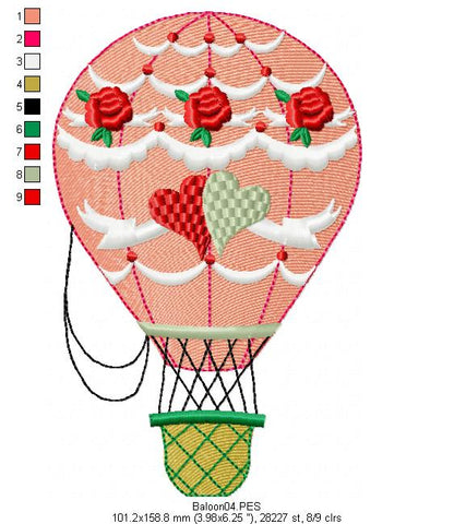Balloon - Machine Embroidery Design
