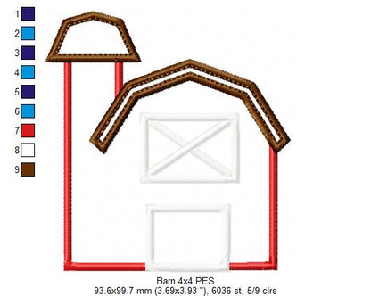 Farm Barn - Applique