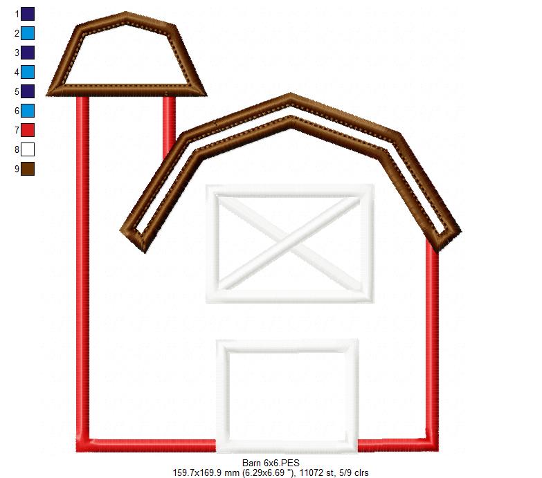 Farm Barn - Applique