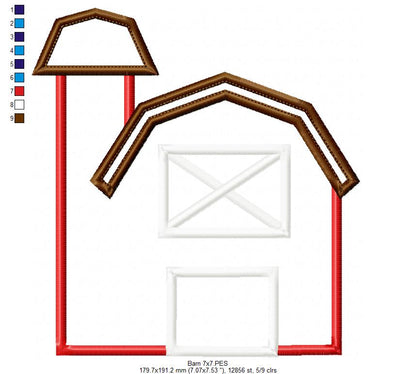 Farm Barn - Applique