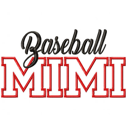 Baseball Mimi - Applique
