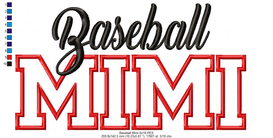 Baseball Mimi - Applique