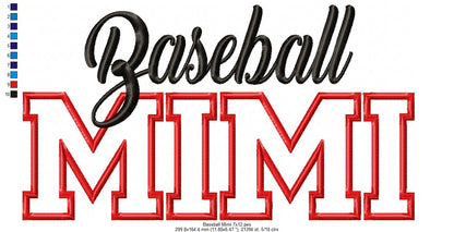 Baseball Mimi - Applique