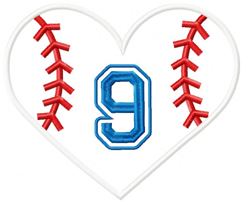 Baseball Softball Birthday Set Numbers 1-11 - Applique