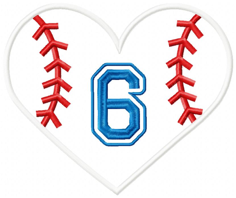 Baseball Softball Birthday Set Numbers 1-11 - Applique