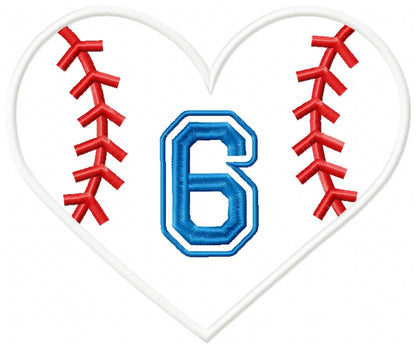 Baseball Softball Birthday Set Numbers 1-11 - Applique