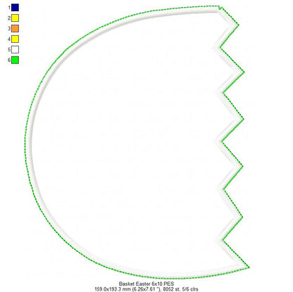 Easter Bunny for Basket - ITH Project - Machine Embroidery Design