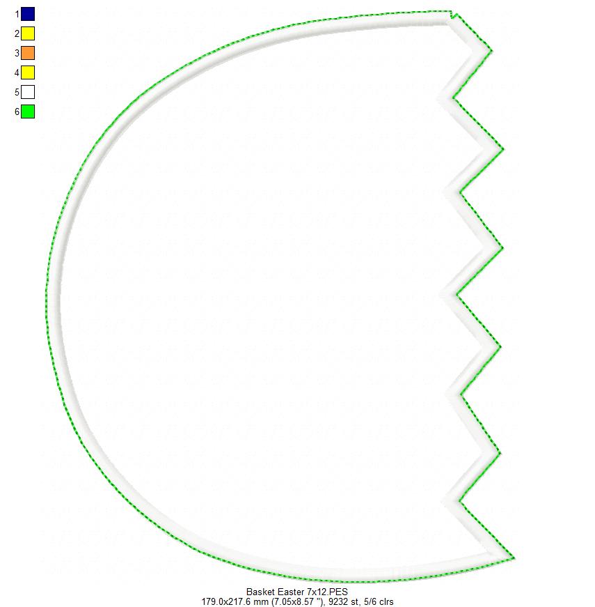 Easter Bunny for Basket - ITH Project - Machine Embroidery Design
