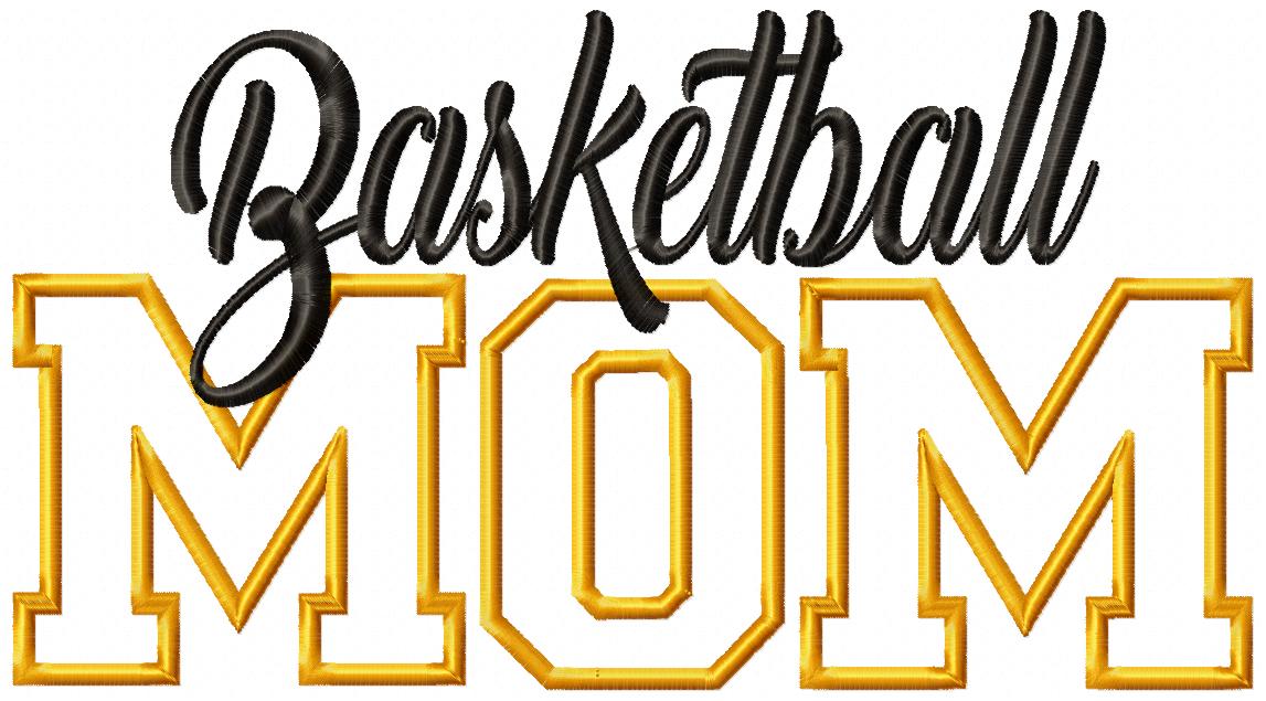 Basketball Mom – Appliqué – Machine Embroidery Design