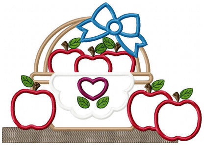 Basket of Apples - Applique