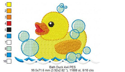 Baby Bath Duck - Fill Stitch