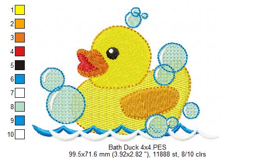 Baby Bath Duck - Fill Stitch