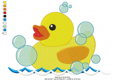 Baby Bath Duck - Fill Stitch