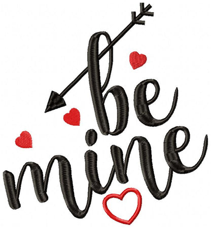 Be Mine Lettering  - Fill Stitch
