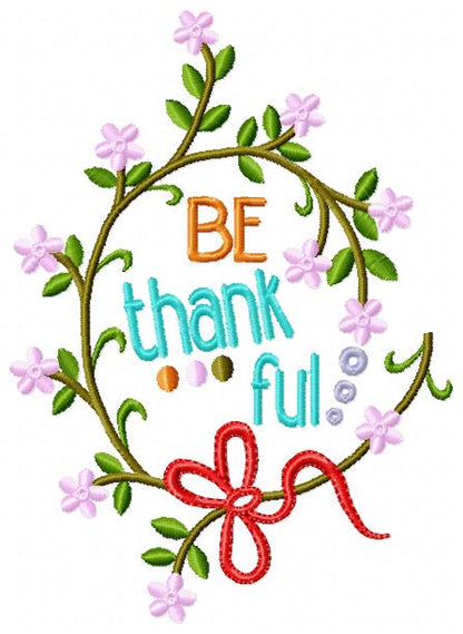 Be Thankful - Fill Stitch