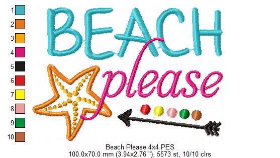 Beach Please - Fill Stitch