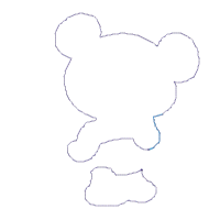 Baby Teddy Bear Boy with Bunny - Applique