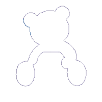 Teddy Bear Boy with kite - Applique
