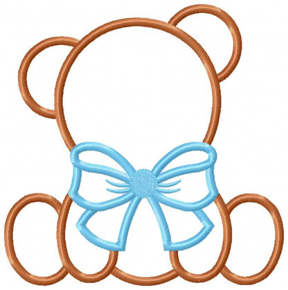 Bear Boy and Girl Silhouette - Applique - Set of 2 designs