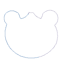 Bear Girl Face - Applique
