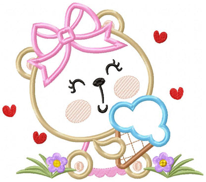 Bear Girl Ice Cream - Aplique
