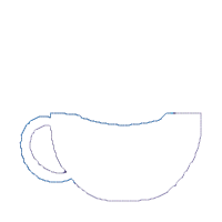 Cute Bear Girl in the Cup - Applique