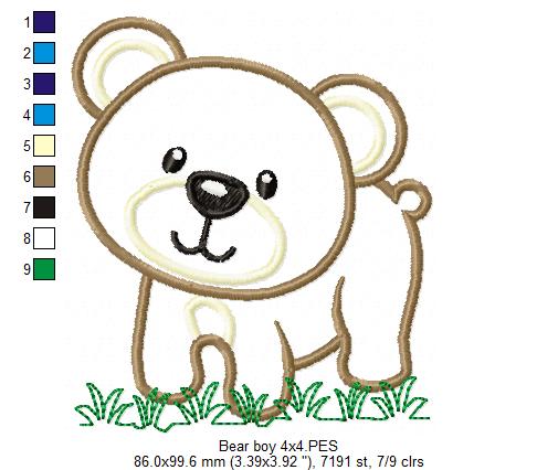 Teddy Bear Boy - Applique