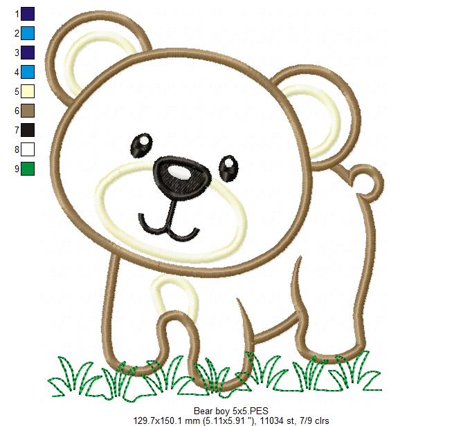 Teddy Bear Boy - Applique