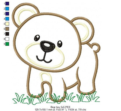 Teddy Bear Boy - Applique