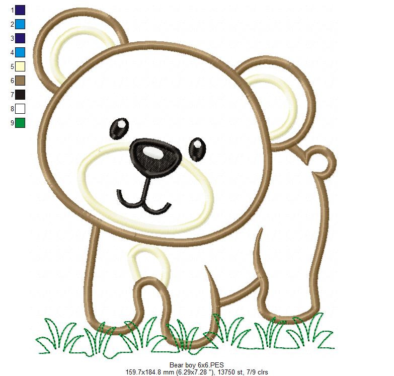 Teddy Bear Boy - Applique