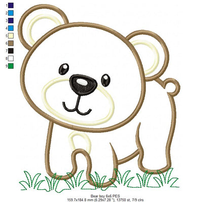 Teddy Bear Boy - Applique