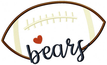Football Bears Ball - Fill Stitch