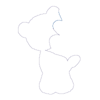 Bear with Hearts - Aplique Embroidery