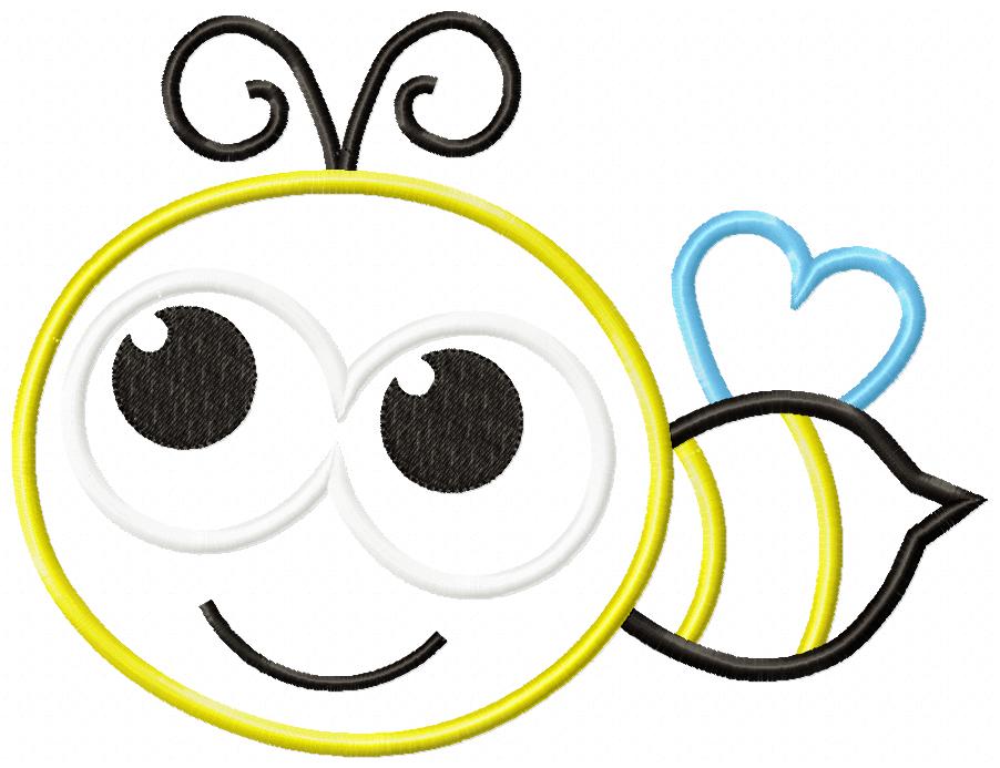 Sweet Little Bee – Appliqué – Machine Embroidery Design
