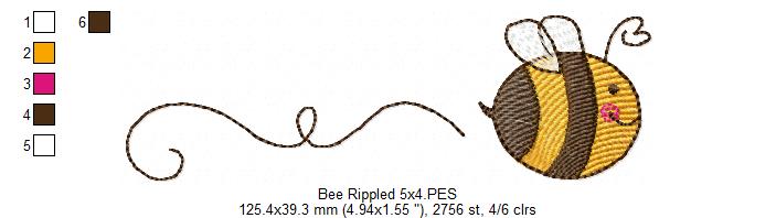 Cute Bumble Bee - Rippled