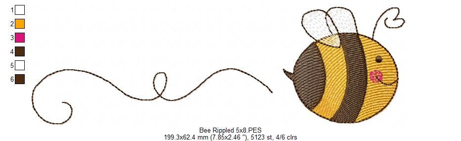 Cute Bumble Bee - Rippled