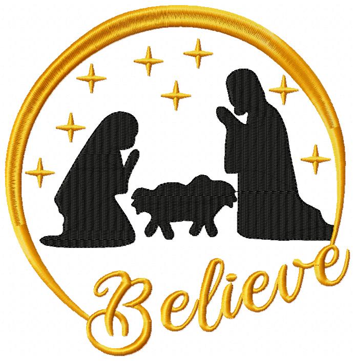 Nativity Beileve - Fill Stitch - Machine Embroidery Design