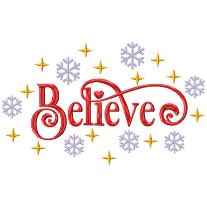 Believe Snowflakes - Fill Stitch
