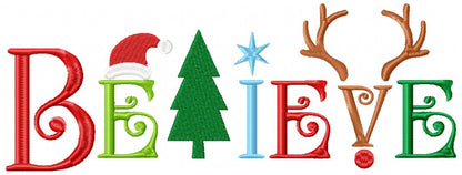 Believe - Fill Stitch