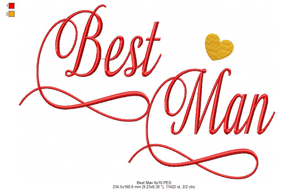 Best Man - Fill Stitch
