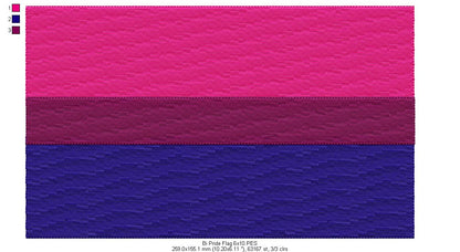 Bi Pride Flag - Fill Stitch
