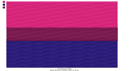Bi Pride Flag - Fill Stitch