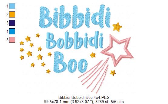 Bibbidi Bobbidi Boo - Fill Stitch Embroidery