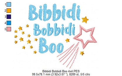 Bibbidi Bobbidi Boo - Fill Stitch Embroidery